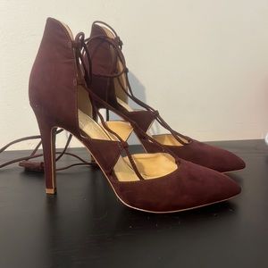 Jessica Simpson Lace Tie Up High Heels Shoes 9